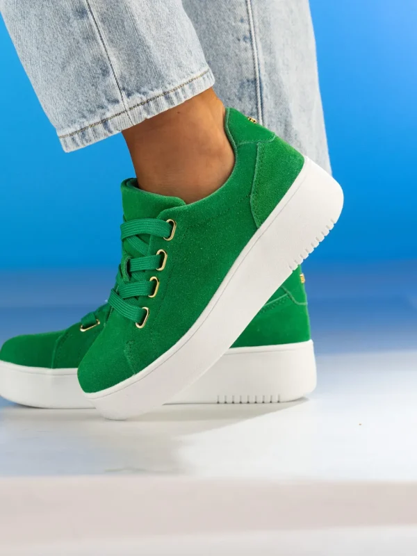 Roberto Rosso Sneakers>Avanti Green Suede