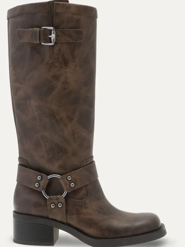 Roberto Rosso Skoletter Og Boots>Camperos High Bikerboot Brown