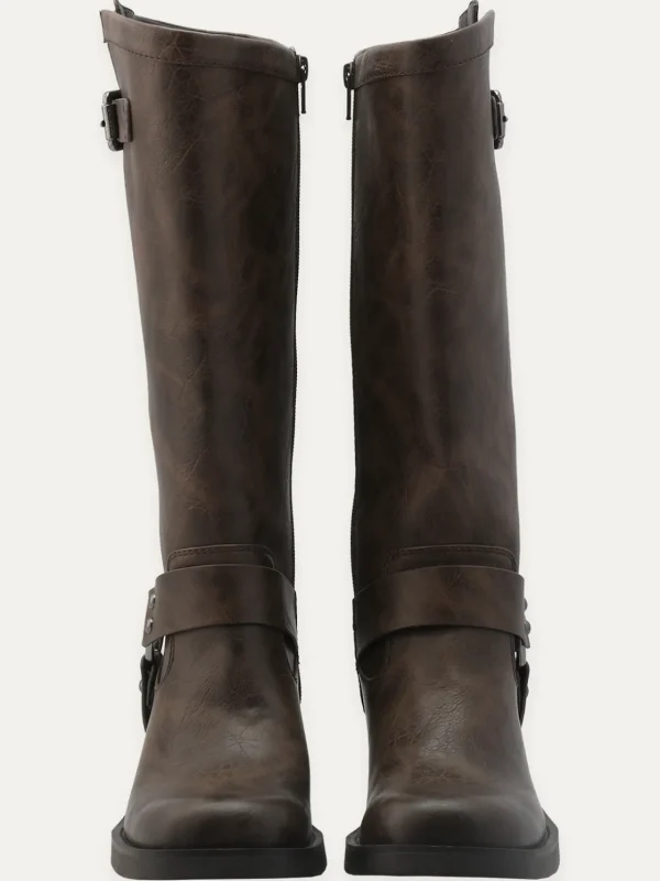 Roberto Rosso Skoletter Og Boots>Camperos High Bikerboot Brown