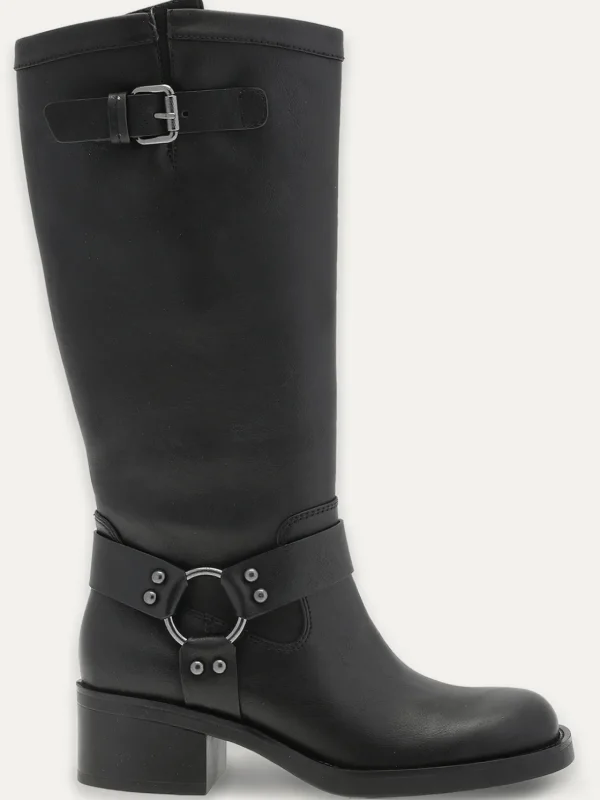 Roberto Rosso Skoletter Og Boots>Camperos High Bikerboot Black