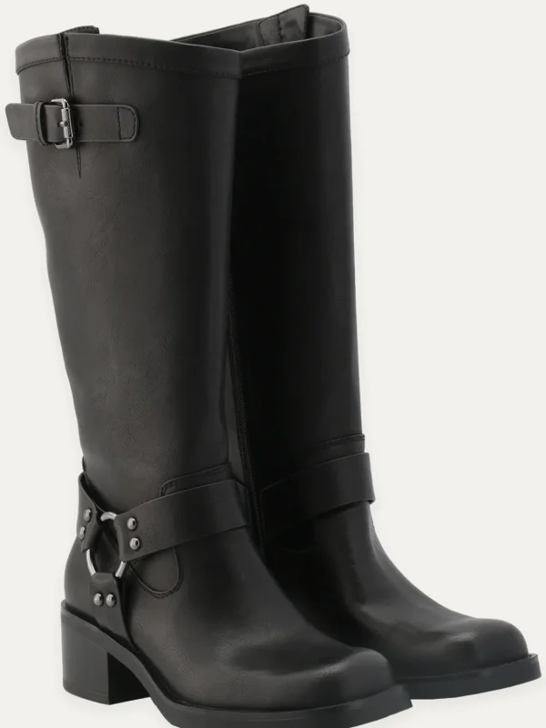 Roberto Rosso Skoletter Og Boots>Camperos High Bikerboot Black