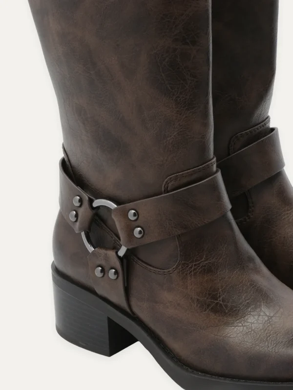 Roberto Rosso Skoletter Og Boots>Camperos High Bikerboot Brown
