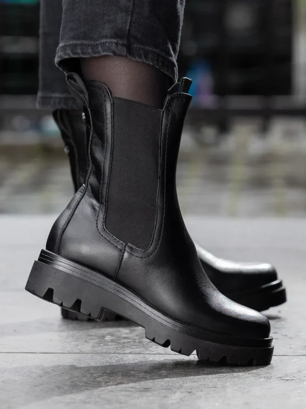 Roberto Rosso Skoletter Og Boots>Castro Leather Chelsea Black