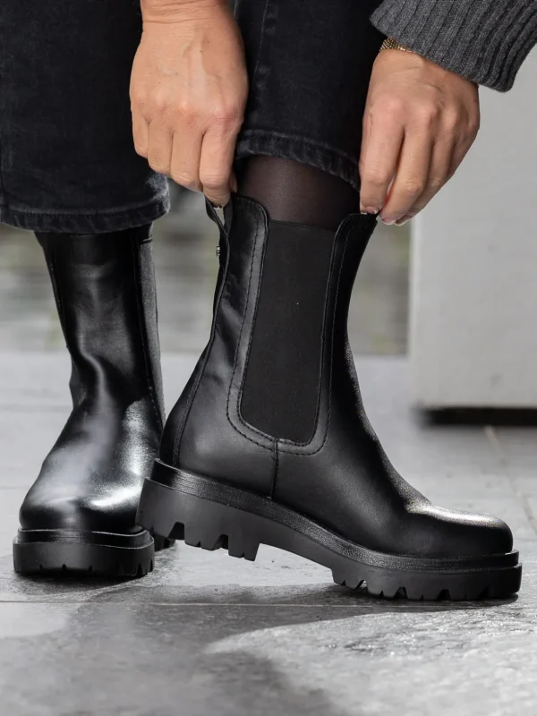 Roberto Rosso Skoletter Og Boots>Castro Leather Chelsea Black