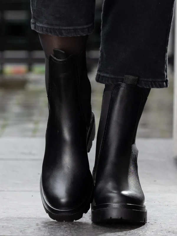 Roberto Rosso Skoletter Og Boots>Castro Leather Chelsea Black