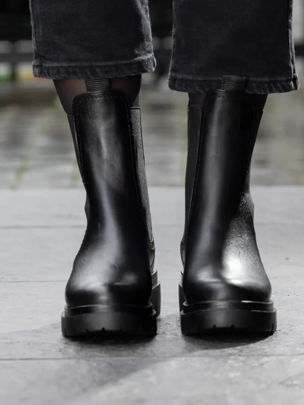 Roberto Rosso Skoletter Og Boots>Castro Leather Chelsea Black
