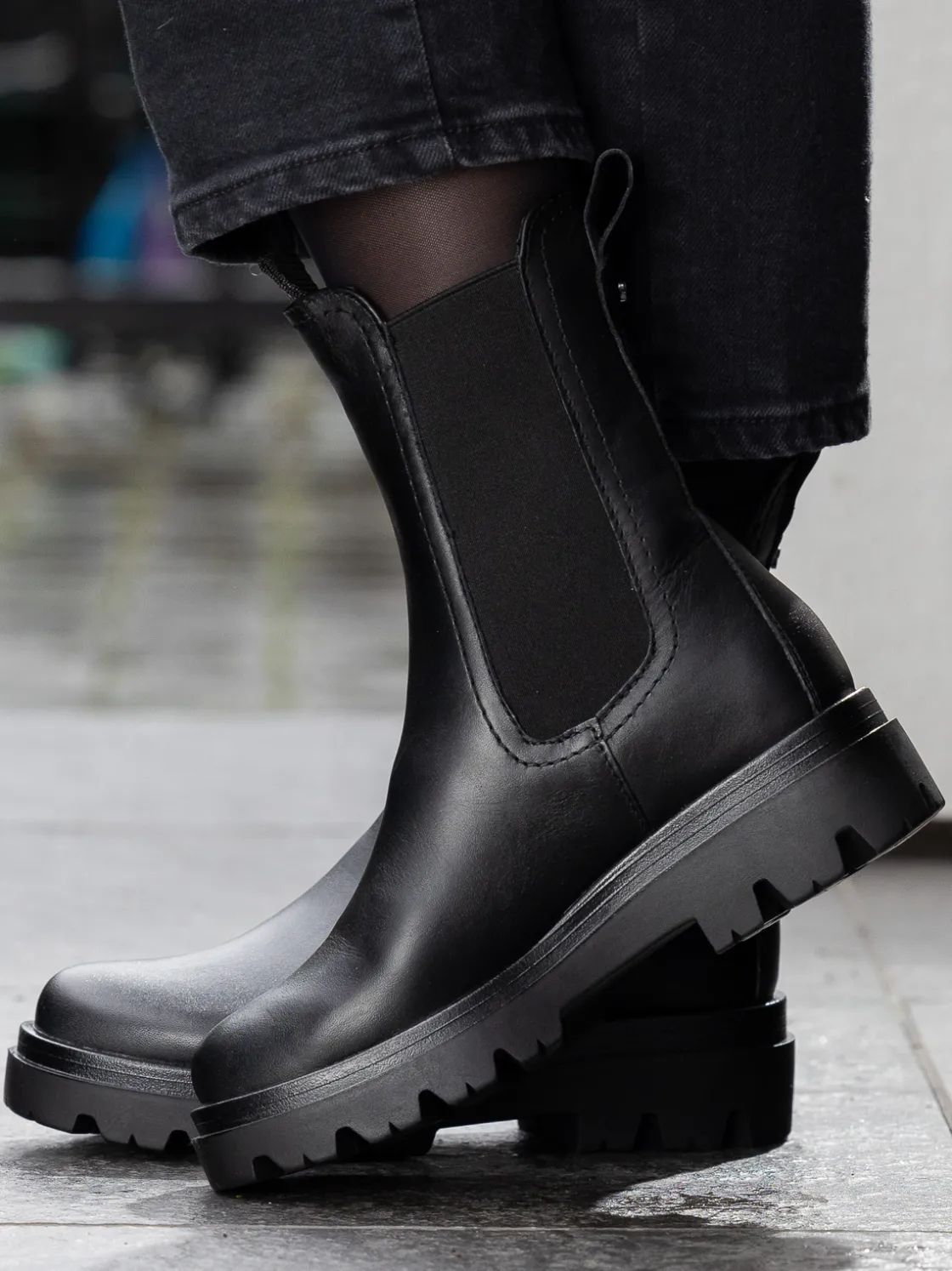 castro_leather_chelsea_bl_4.webp Roberto Rosso Skoletter Og Boots>Castro Leather Chelsea Black