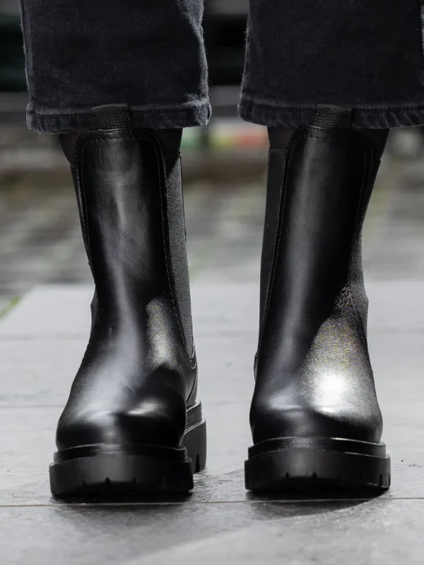Roberto Rosso Skoletter Og Boots>Castro Leather Chelsea Black