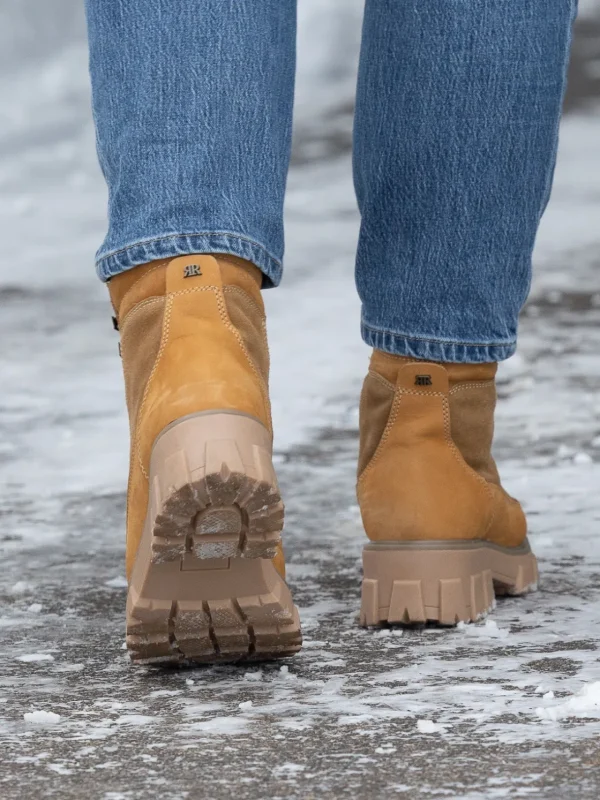 Roberto Rosso Vintersko | Skoletter Og Boots>Combat Leather Boot Warm Tan