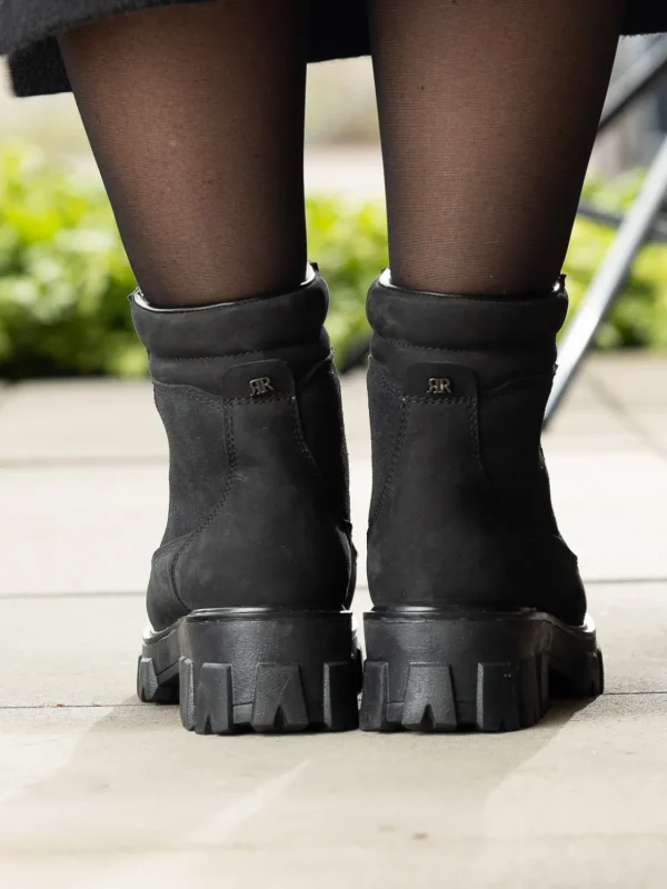 Roberto Rosso Vintersko | Skoletter Og Boots>Combat Leather Boot Warm Black