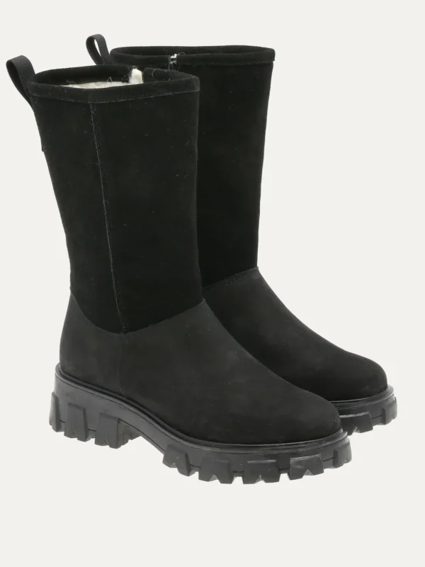 Roberto Rosso Vintersko | Skoletter Og Boots>Combat Leather Vinterstøvel Black