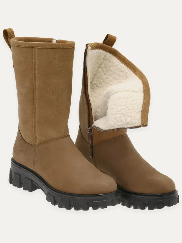Roberto Rosso Vintersko | Skoletter Og Boots>Combat Leather Vinterstøvel Camel