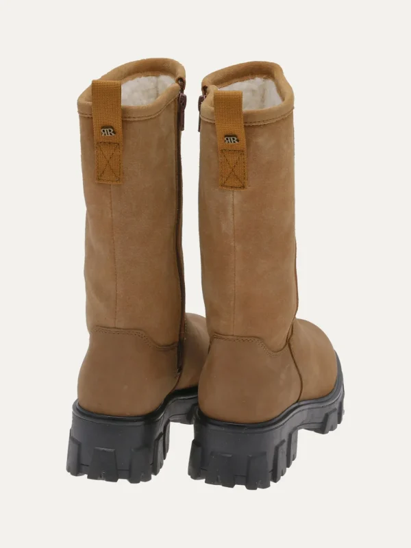 Roberto Rosso Vintersko | Skoletter Og Boots>Combat Leather Vinterstøvel Camel