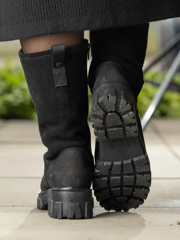 Roberto Rosso Vintersko | Skoletter Og Boots>Combat Leather Vinterstøvel Black