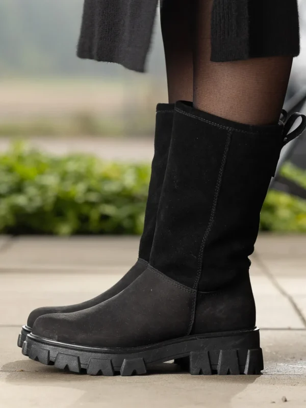 Roberto Rosso Vintersko | Skoletter Og Boots>Combat Leather Vinterstøvel Black