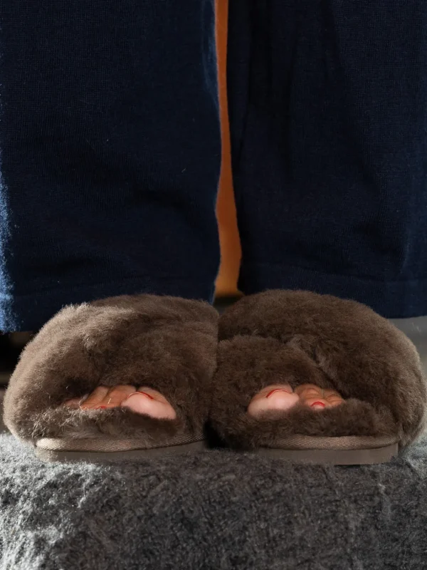 Roberto Rosso Tøfler>Crossy Sheepskin Brown