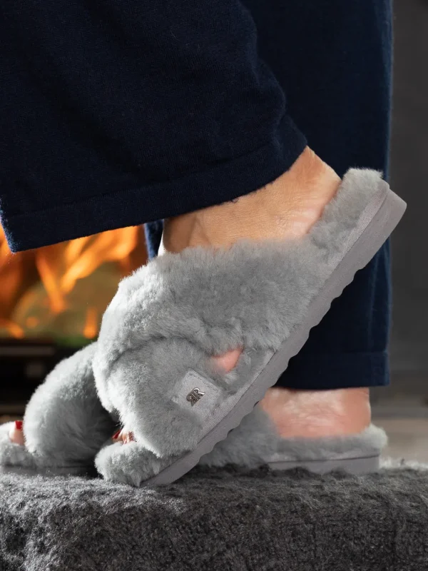 Roberto Rosso Tøfler>Crossy Sheepskin Grey
