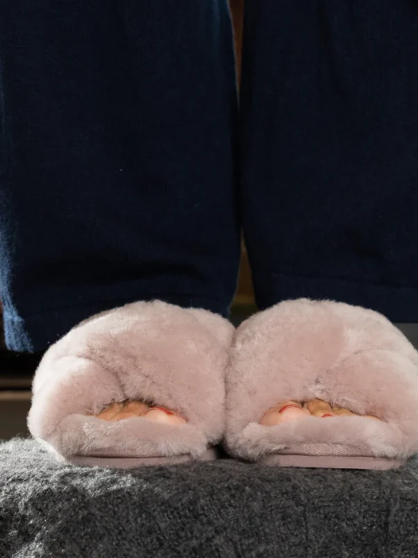 Roberto Rosso Tøfler>Crossy Sheepskin Pink