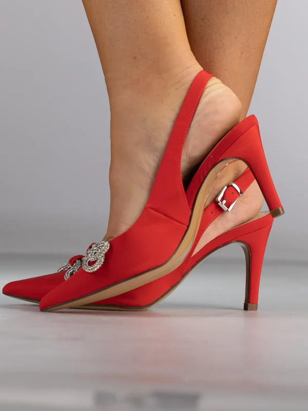 Roberto Rosso Pensko>Dester Satin Red Pumps