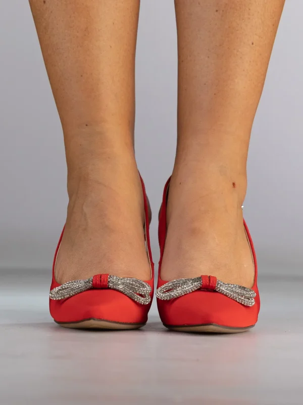 Roberto Rosso Pensko>Dester Satin Red Pumps