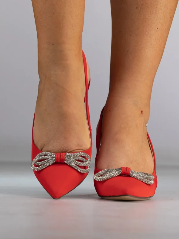 Roberto Rosso Pensko>Dester Satin Red Pumps