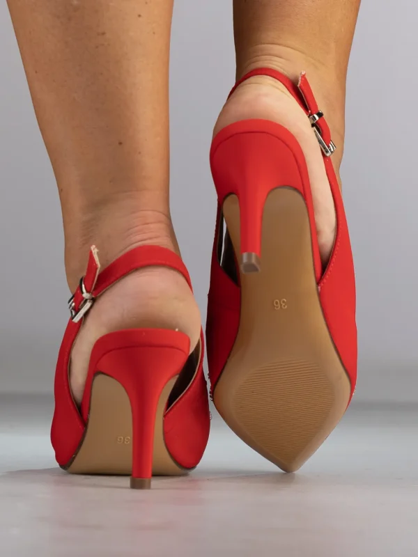 Roberto Rosso Pensko>Dester Satin Red Pumps