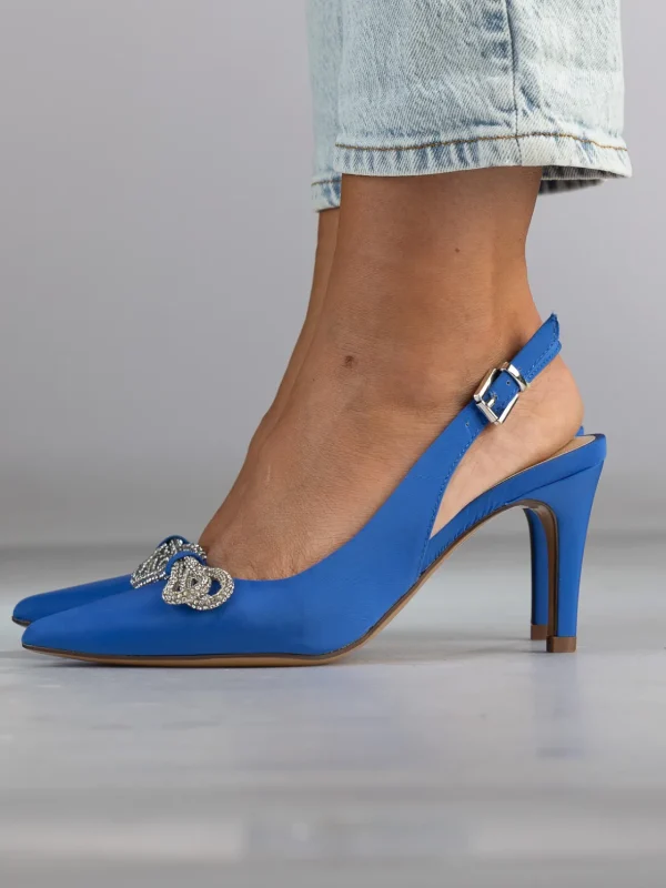 Roberto Rosso Pensko>Dester Satin Turquoise Pumps
