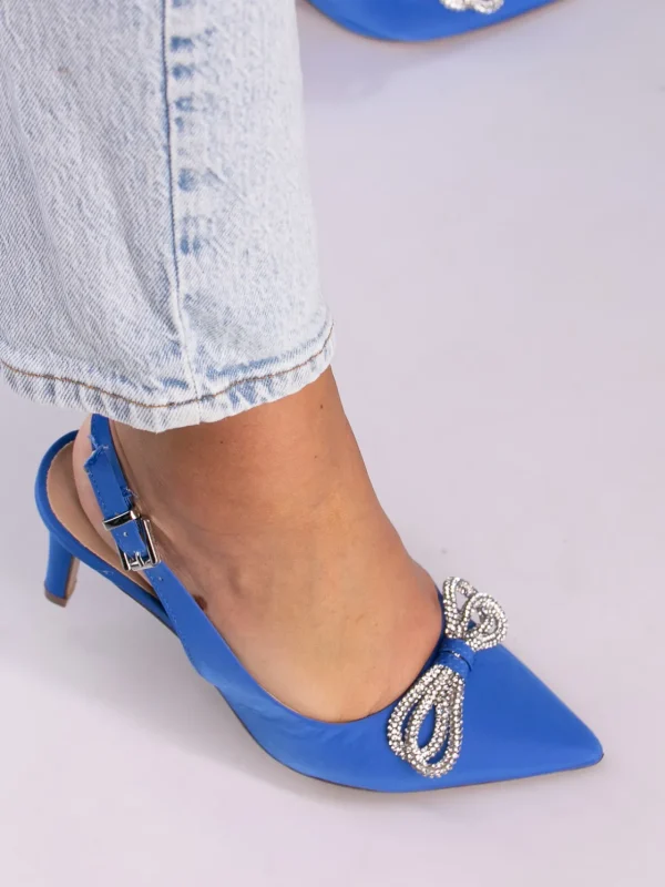 Roberto Rosso Pensko>Dester Satin Turquoise Pumps