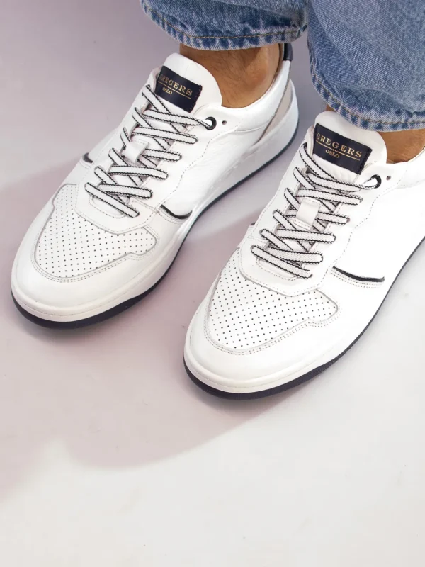 Gregers Sneakers>– Clay Leather White Blue
