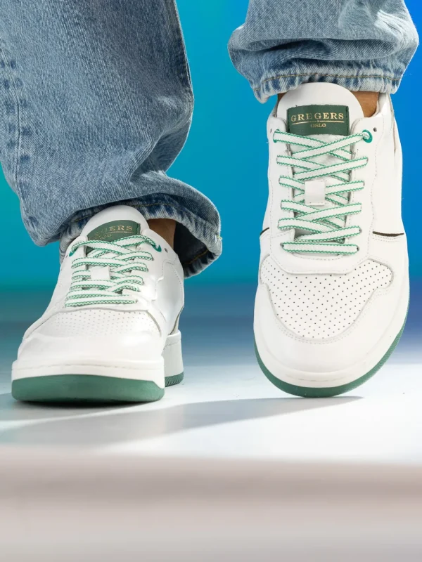 Gregers Sneakers>– Clay Leather White Green