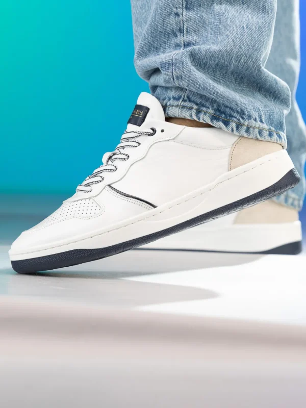 Gregers Sneakers>– Clay Leather White Blue