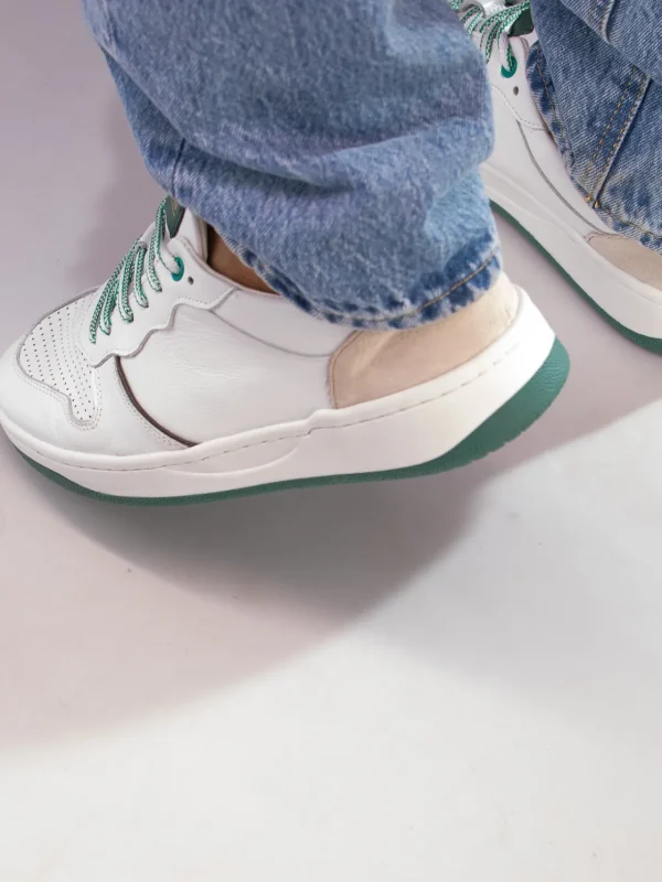 Gregers Sneakers>– Clay Leather White Green