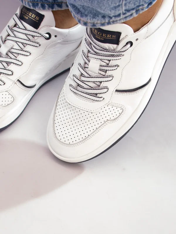 Gregers Sneakers>– Clay Leather White Blue