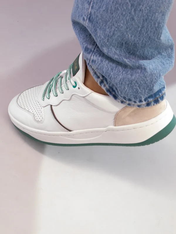 Gregers Sneakers>– Clay Leather White Green