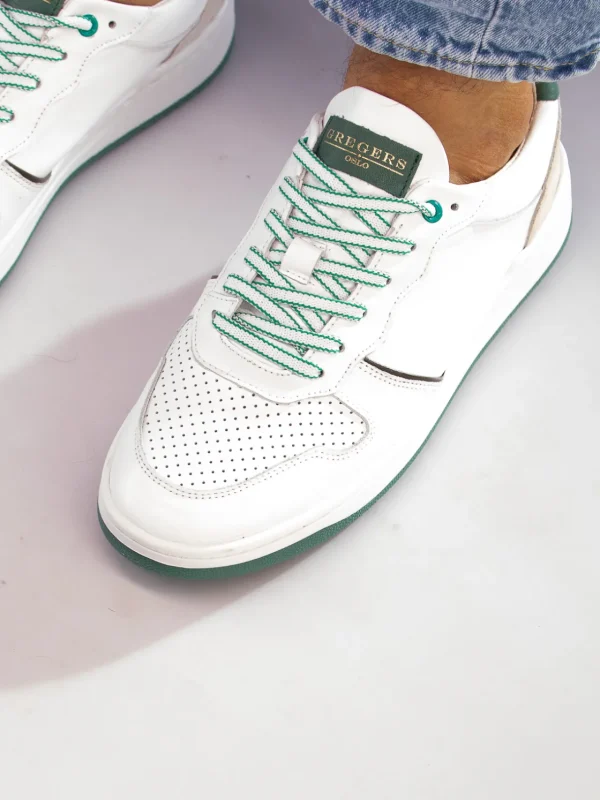Gregers Sneakers>– Clay Leather White Green