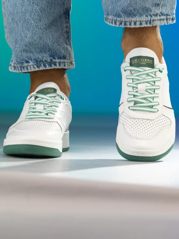 Gregers Sneakers>– Clay Leather White Green