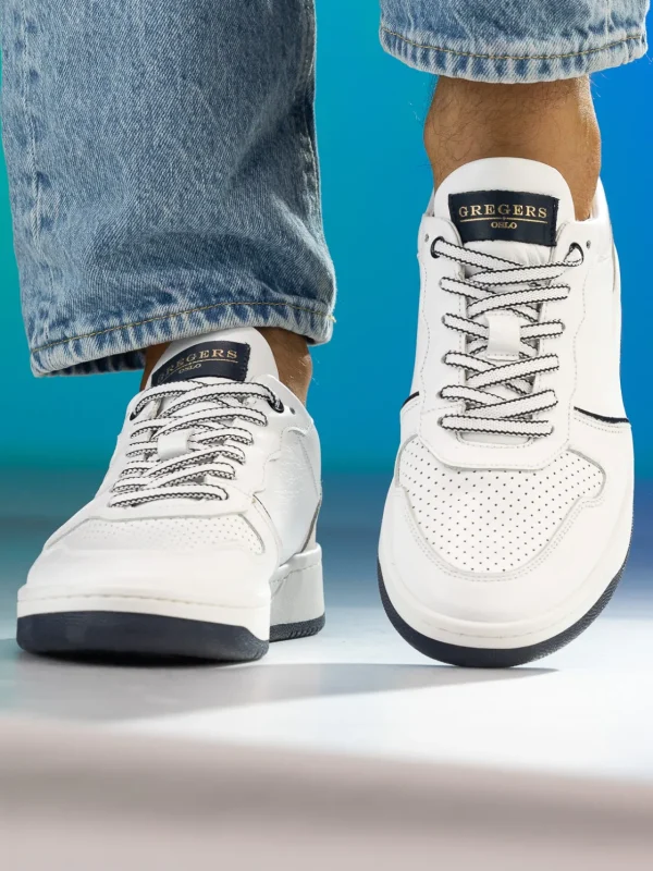 Gregers Sneakers>– Clay Leather White Blue