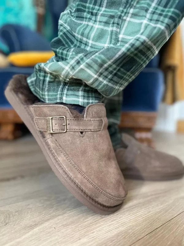 Gregers Tøfler>– Mantel Sheepskin Slipper Brown