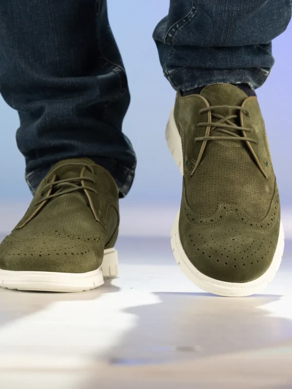 Gregers Pensko>– Sport Brogue Green Suede