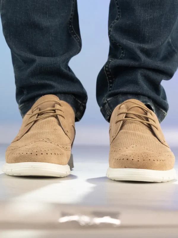 Gregers Pensko>– Sport Brogue Suede Taupe