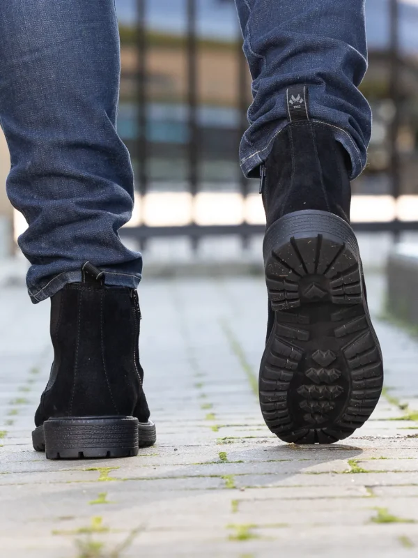Jean Paul Skoletter Og Boots>– Mondi Suede Black