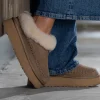 Jean Paul Vintersko | Tøfler>– Taissy Suede Fur Feather Grey