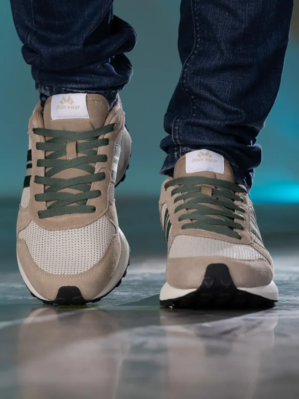 Jean Paul Sneakers>– Tornade Taupe Green