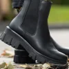 Roberto Rosso Skoletter Og Boots>Leather Combat Chelsea