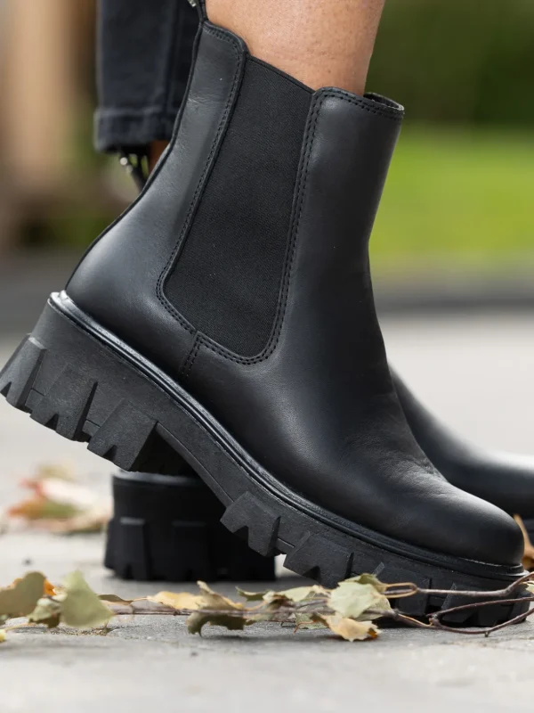 Roberto Rosso Skoletter Og Boots>Leather Combat Chelsea Warm