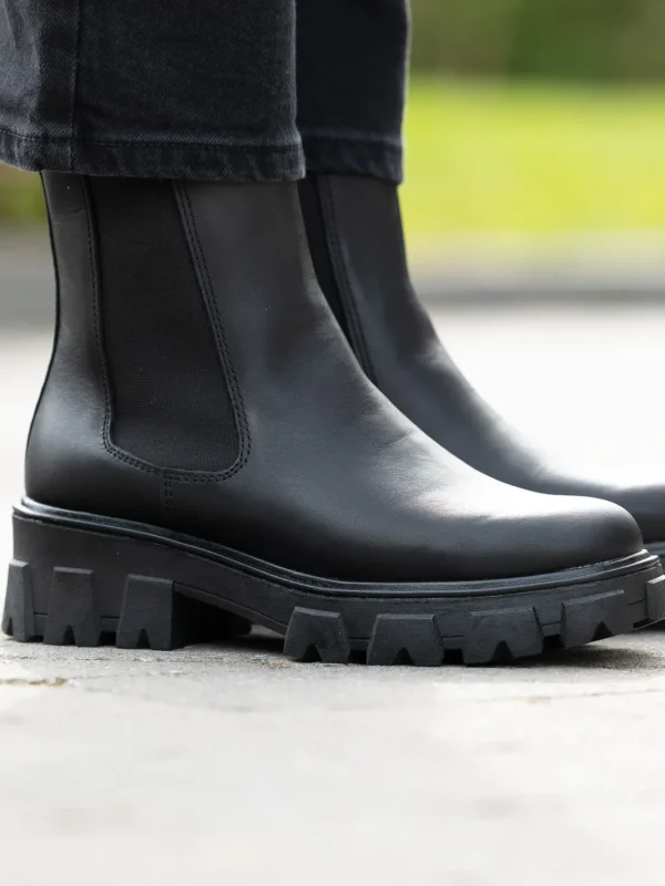 Roberto Rosso Skoletter Og Boots>Leather Combat Chelsea Warm