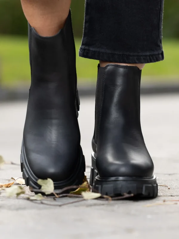 Roberto Rosso Skoletter Og Boots>Leather Combat Chelsea Warm