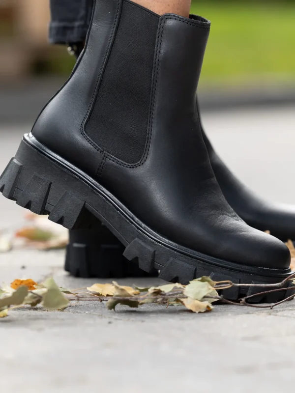 Roberto Rosso Skoletter Og Boots>Leather Combat Chelsea Warm