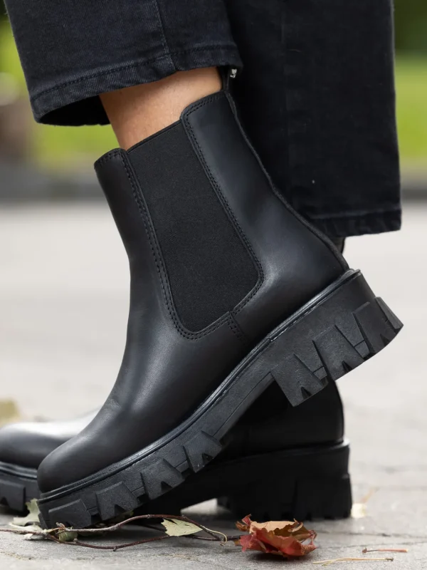 Roberto Rosso Skoletter Og Boots>Leather Combat Chelsea Warm
