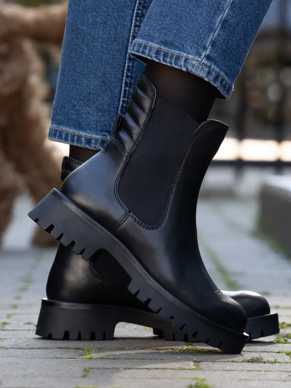 Roberto Rosso Skoletter Og Boots>Livo Leather Chelsea Black
